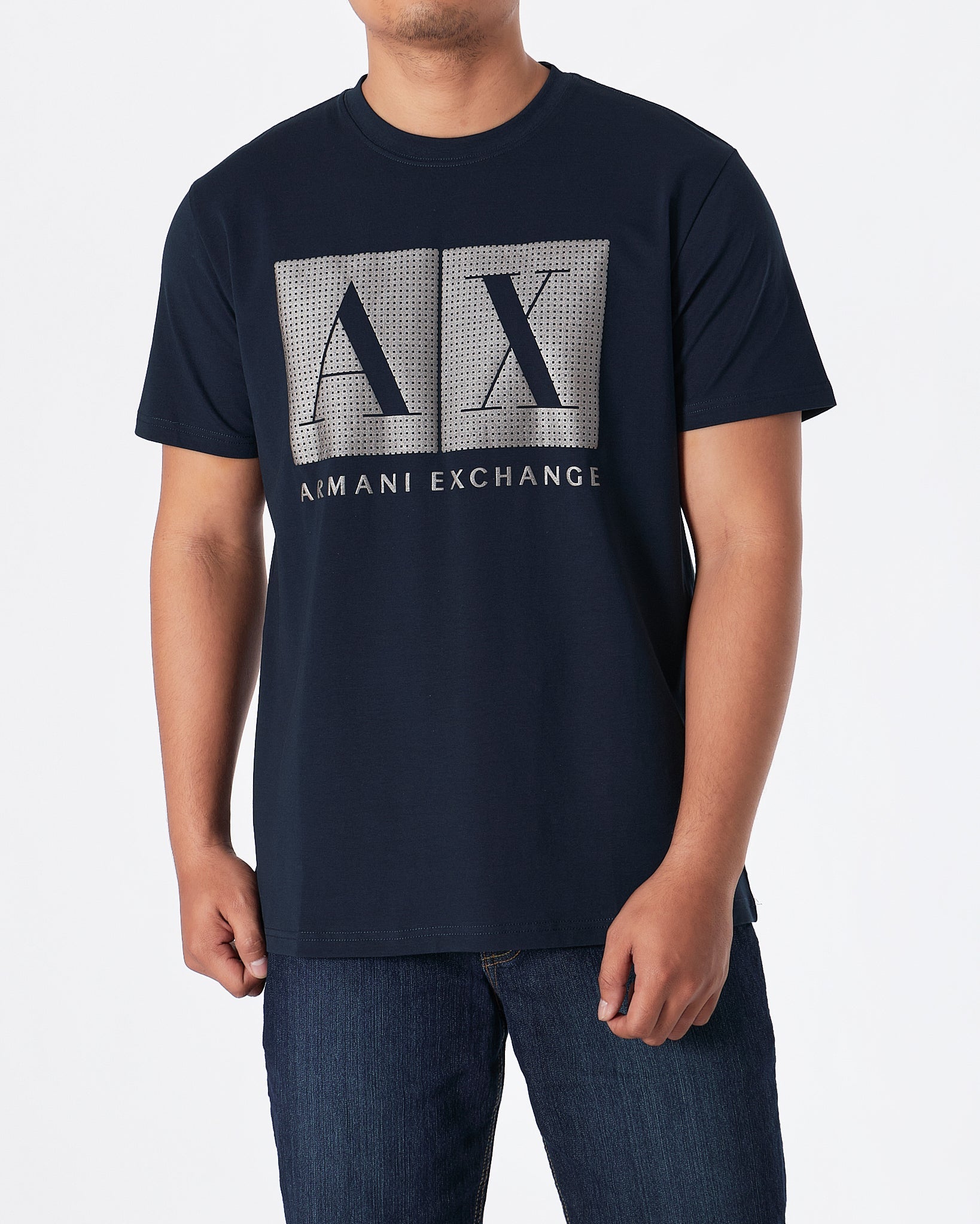 MOI OUTFIT-ARM Exchange Men Blue T-Shirt 17.90
