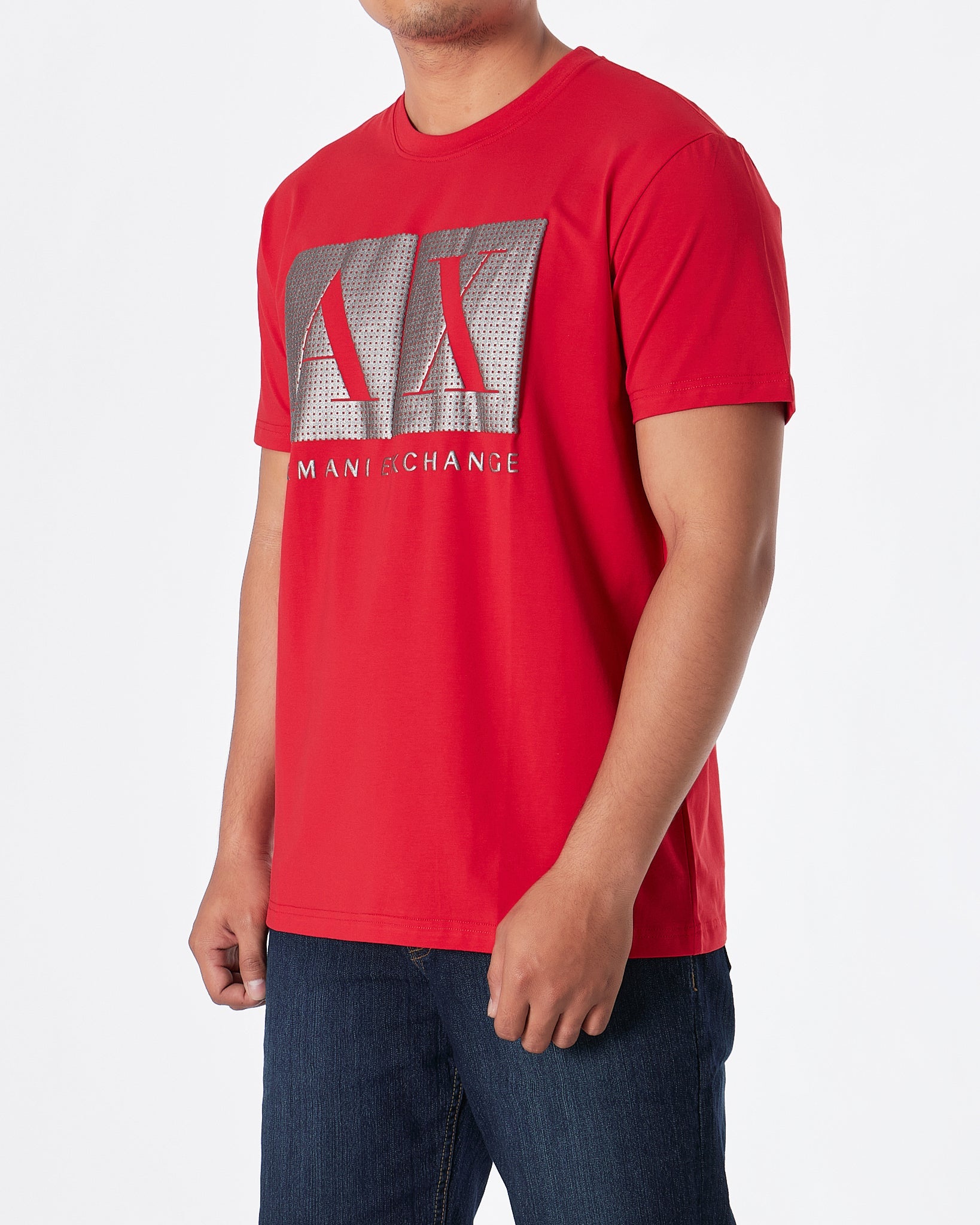 MOI OUTFIT-ARM Exchange Men Red T-Shirt 17.90
