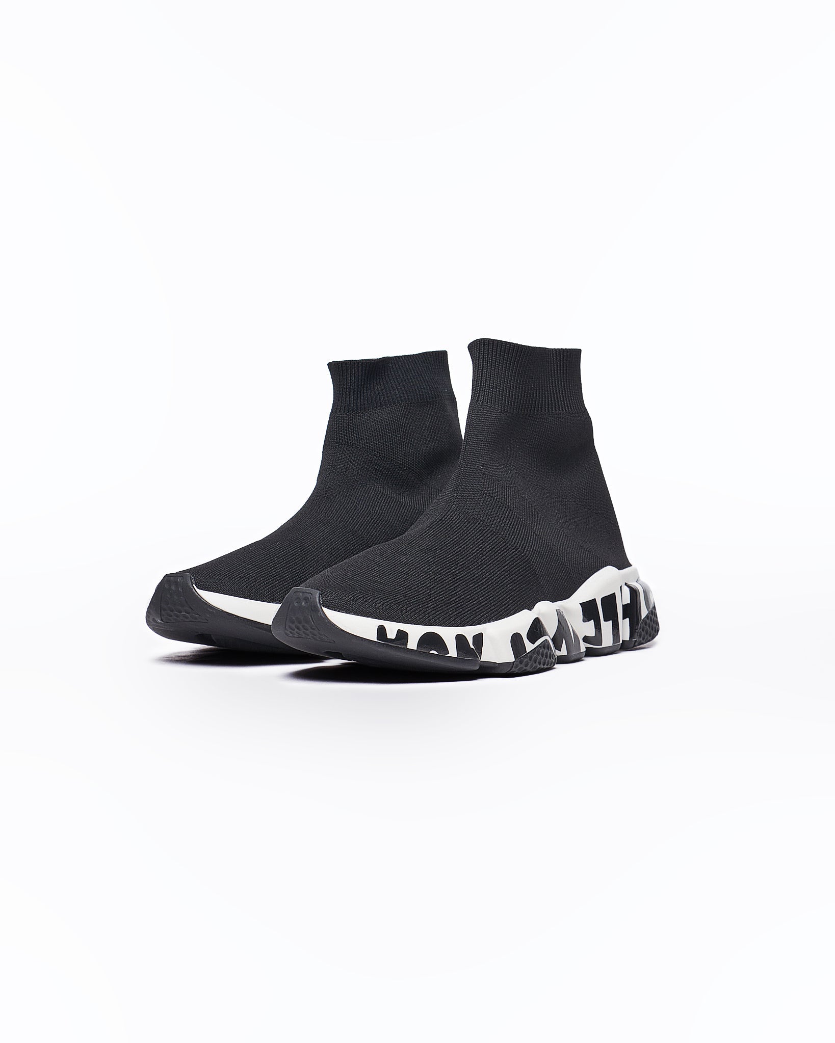 MOI OUTFIT-BAL Speed Graffiti Knit Men Black Sneakers Shoes 84.90