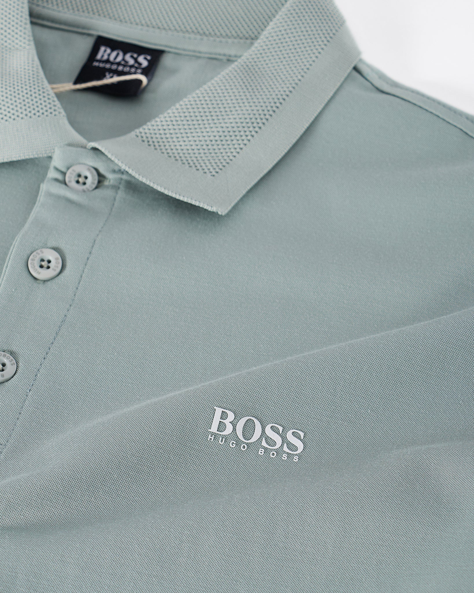 MOI OUTFIT-Boss Men Green Polo Shirt 22.90