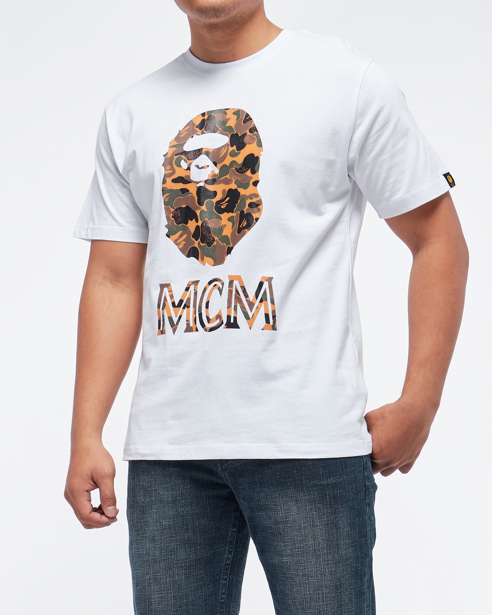MOI OUTFIT-Camo Gorrilla Face Printed Men T-Shirt 16.90