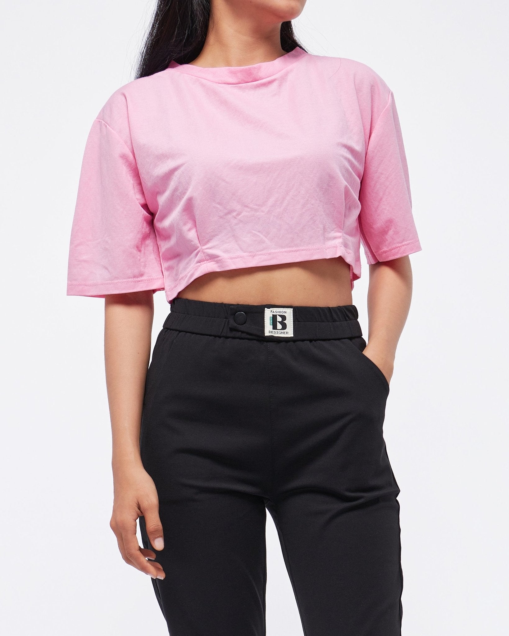 MOI OUTFIT-Candy Color Lady Crop Top 11.90