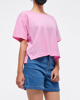 MOI OUTFIT-Candy Color Lady T-Shirt Crop Top 11.90