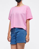 MOI OUTFIT-Candy Color Lady T-Shirt Crop Top 11.90