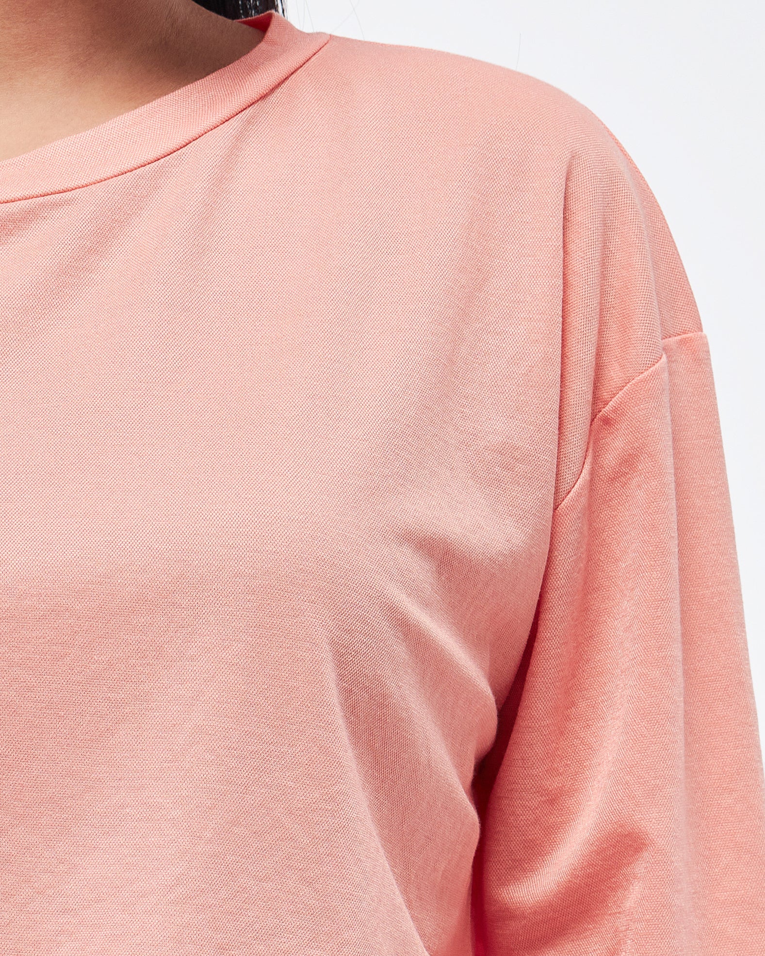 MOI OUTFIT-Candy Color Long Sleeve Lady Crop Top 12.90