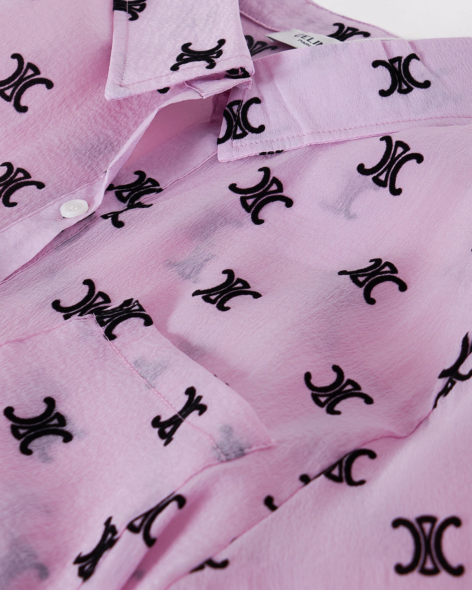 MOI OUTFIT-CC Monogram Lady Pink Set Shirt + Short 2pcs 79.90