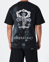MOI OUTFIT-CH Cross Back Men Black T-Shirt 25.90