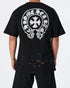 MOI OUTFIT-CH Ink Splash Men Black T-Shirt 24.90