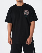 MOI OUTFIT-CH Round Crooss Back Men Black T-Shirt 23.90