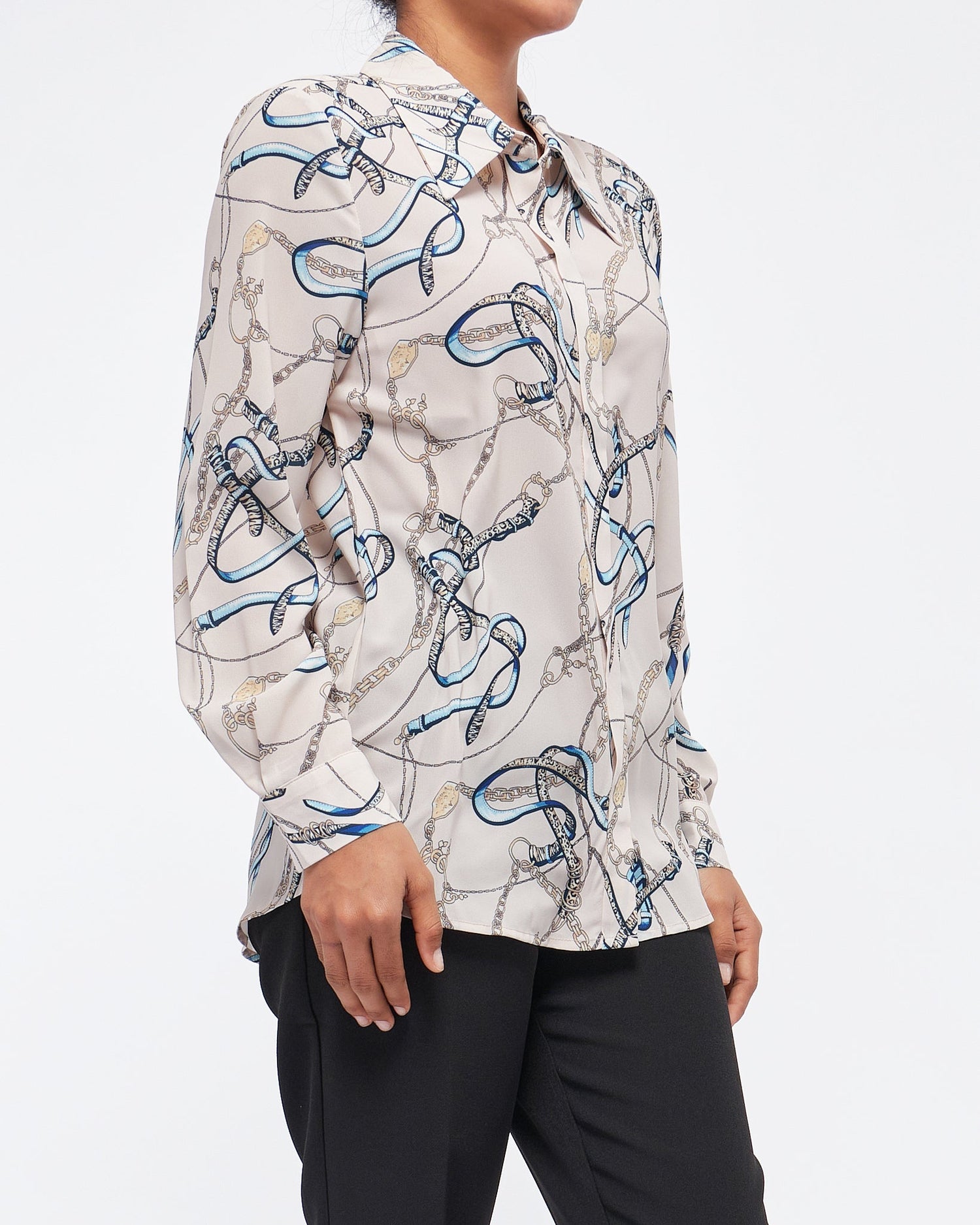 MOI OUTFIT-Chain Over Printed Lady Blouse 17.90