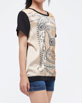 MOI OUTFIT-Chain Over Printed Lady T-Shirt 17.90