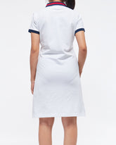 MOI OUTFIT-Contrast Trim Logo Embroidered Lady Polo Dress 22.90
