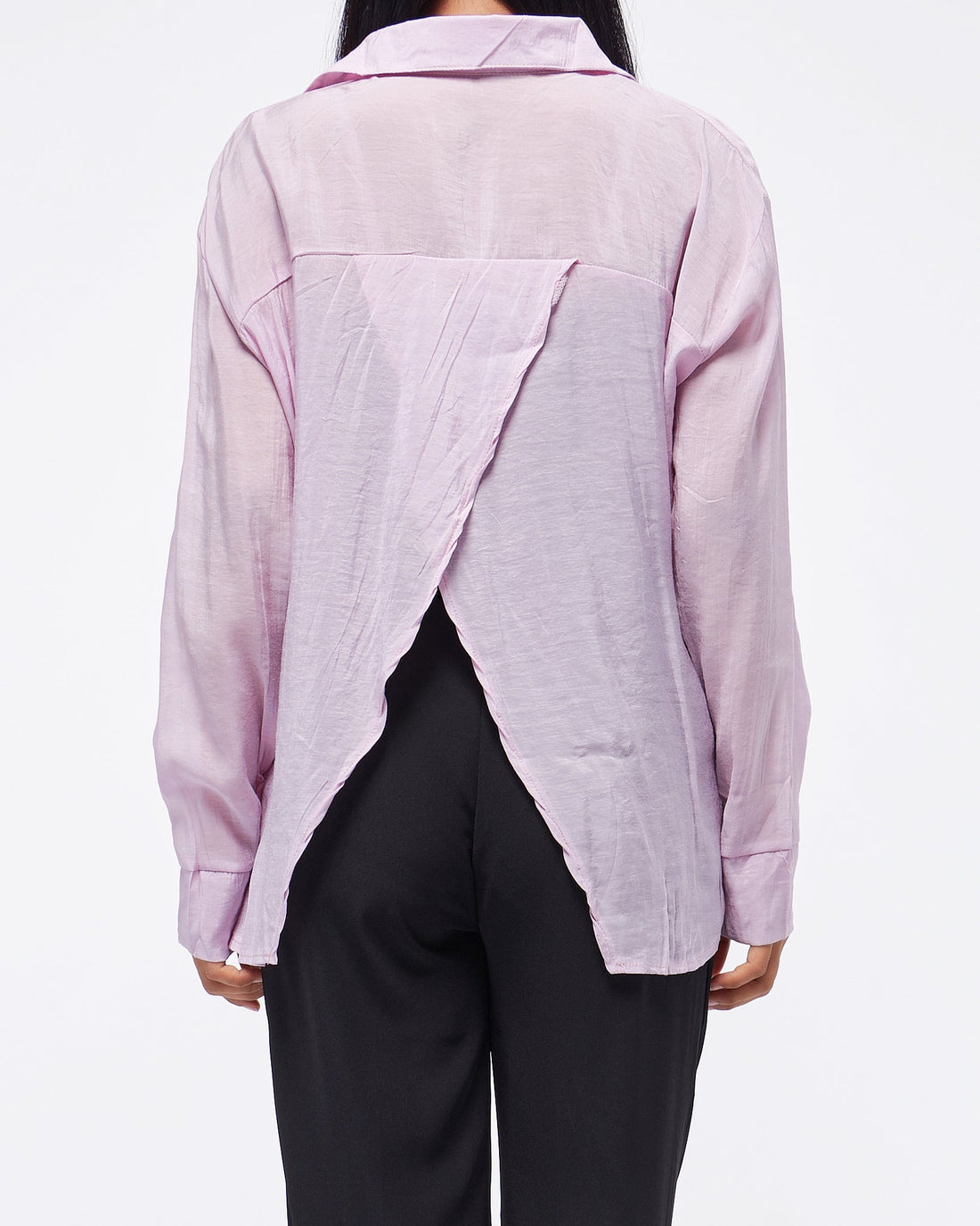 MOI OUTFIT-Cross Back Lady Shirts Long Sleeve 14.90