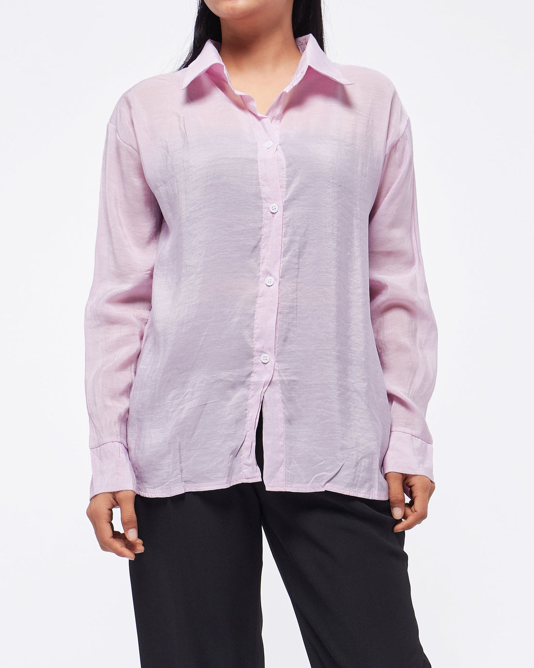 MOI OUTFIT-Cross Back Lady Shirts Long Sleeve 14.90