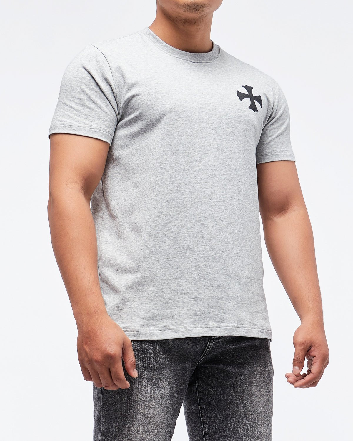 MOI OUTFIT-Cross Back Printed Men T-Shirt 15.90