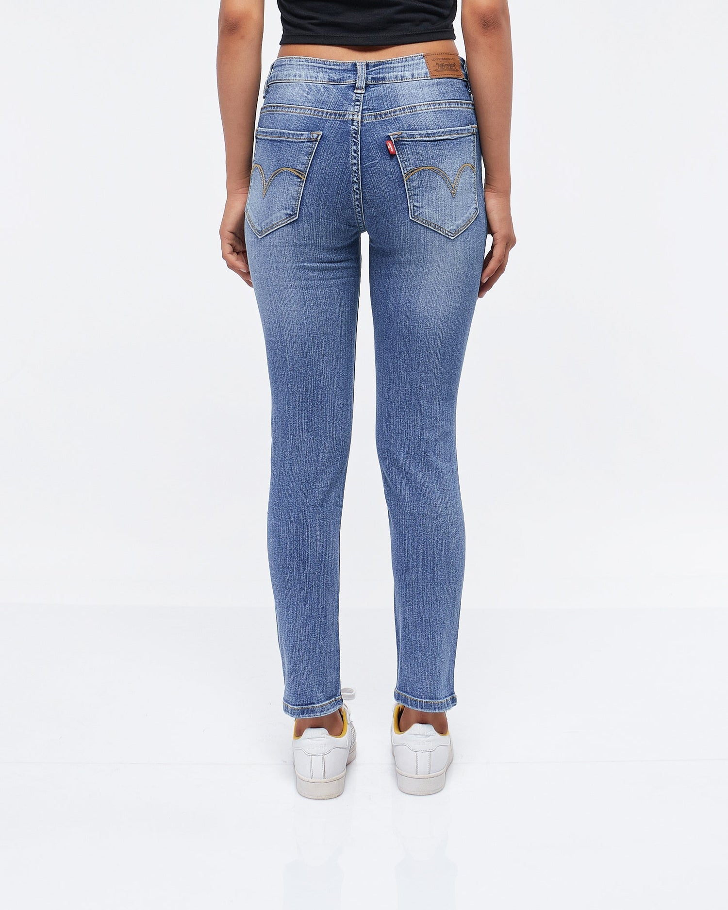 MOI OUTFIT-Distress Slim Fit 711 Lady Jeans 19.90