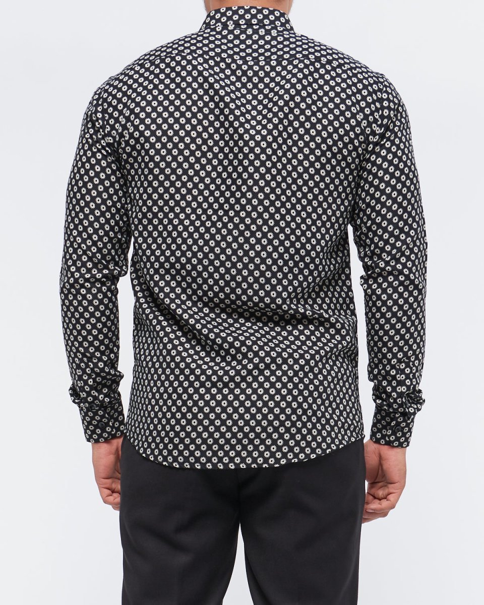 MOI OUTFIT-Dots Over Printed Men Long Sleeve Shirt 22.90