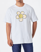 MOI OUTFIT-DRE Flower Smiling Unisex White T-Shirt 19.90