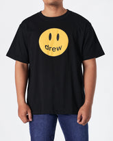 MOI OUTFIT-DRE Smiling Face Unisex Black T-Shirt 18.90