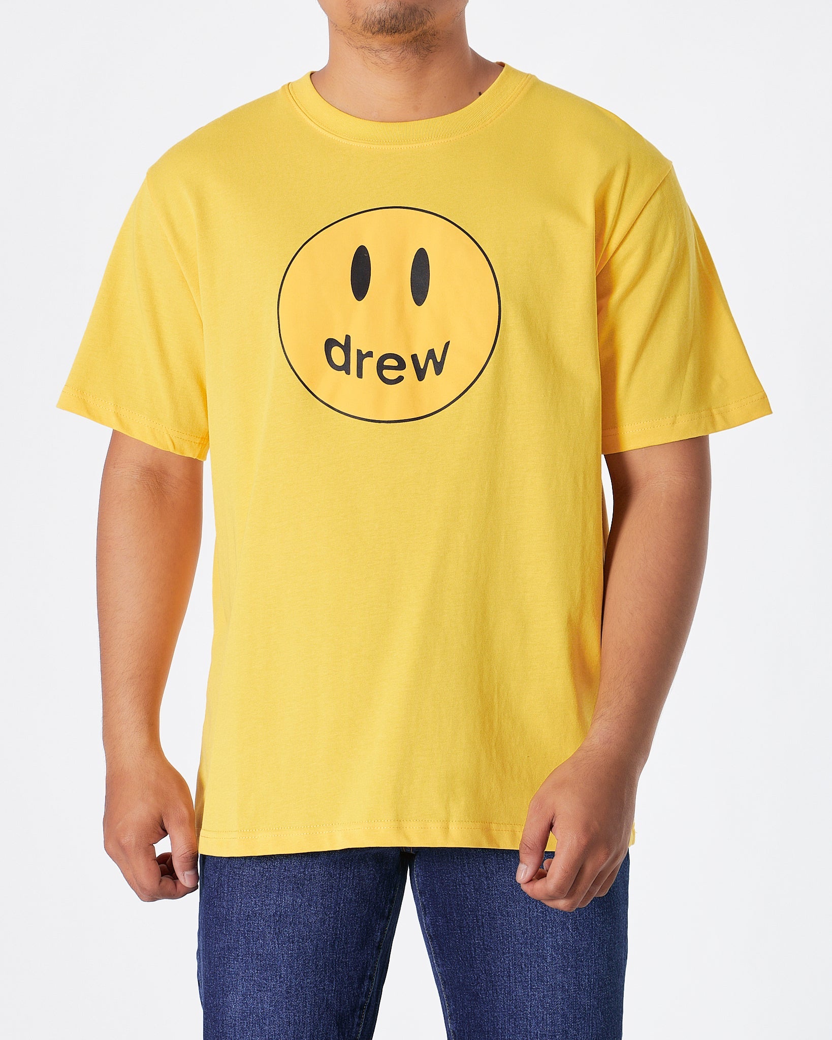 MOI OUTFIT-DRE Smiling Face Unisex Yellow T-Shirt 18.90