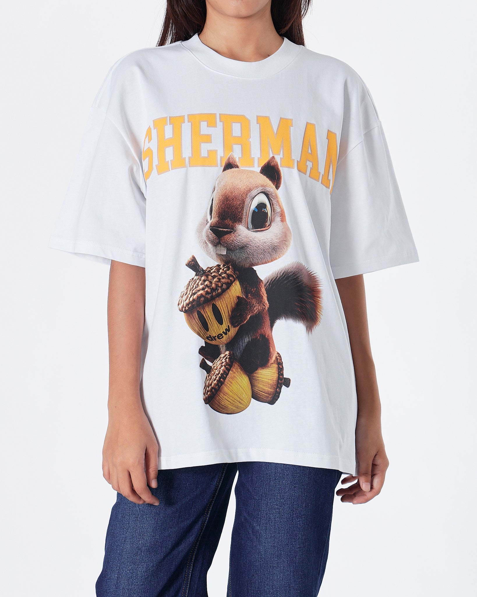 MOI OUTFIT-DRE Squirrel Sherman Unisex White T-Shirt 20.90