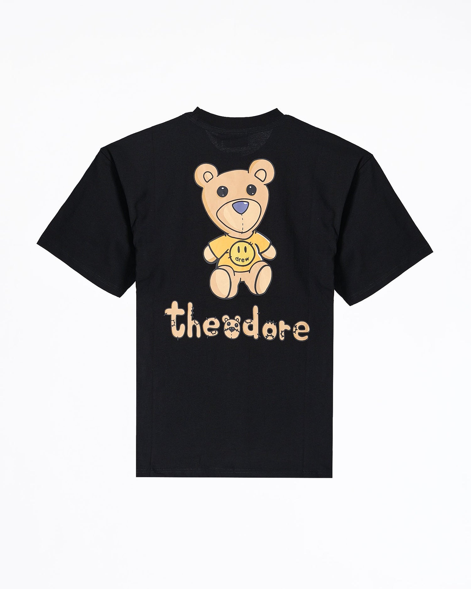 MOI OUTFIT-DRE Teddy Bear Back Unisex Black T-Shirt 19.90