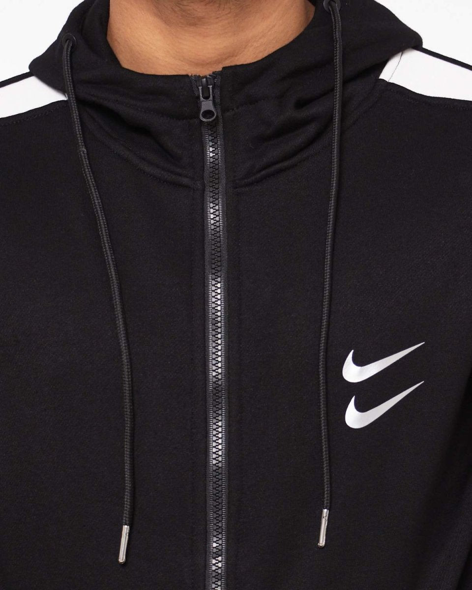MOI OUTFIT-Dual Side Logo Men Hoodie Zipped 25.90