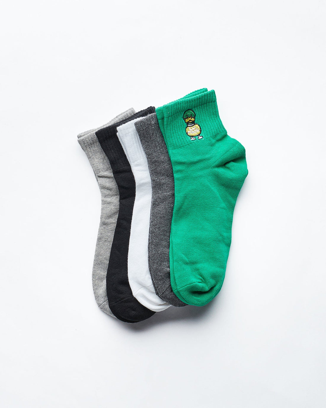 MOI OUTFIT-Duck Cartoon 5 Pairs Quarter Socks 14.90