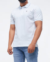 MOI OUTFIT-Flag Embroidered Men Polo Shirt 19.90