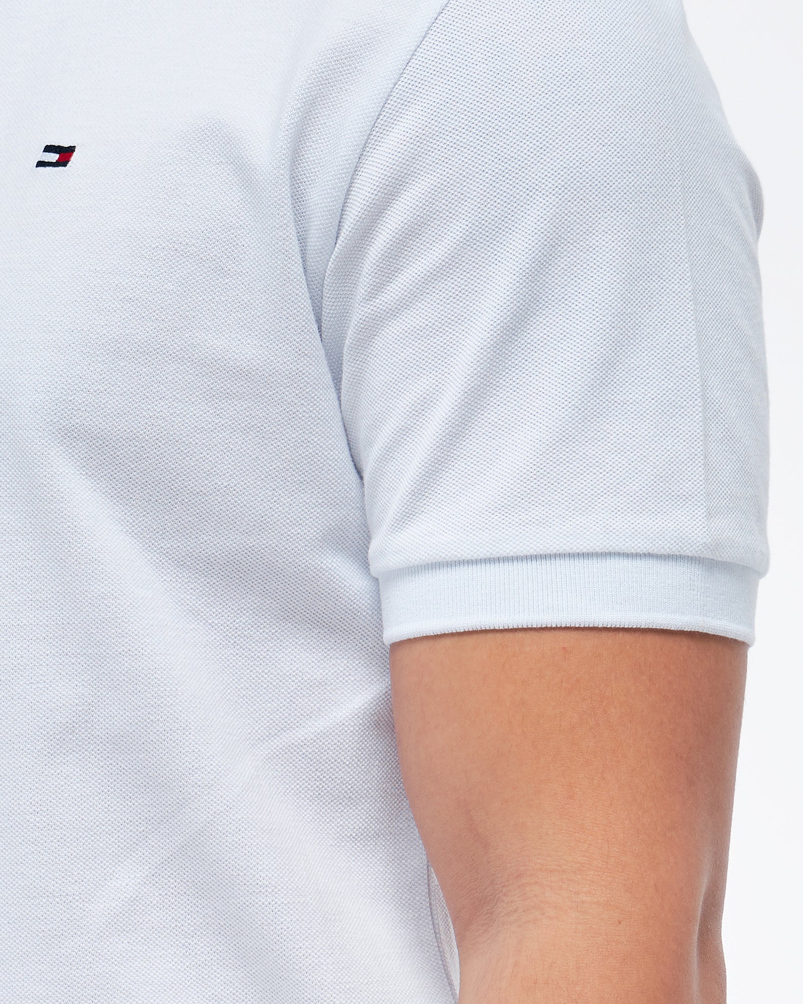 MOI OUTFIT-Flag Embroidered Men Polo Shirt 19.90