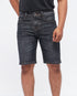 MOI OUTFIT-Flag Embroidered Slim Fit Men Short Jeans 17.50