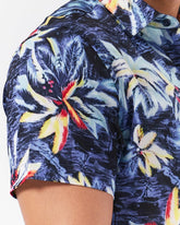 MOI OUTFIT-Floral Over Printed Men Shirt Short Sleeve 22.50