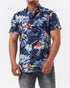 MOI OUTFIT-Floral Over Printed Men Shirt Short Sleeve 22.50