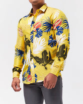 MOI OUTFIT-Floral Printed Men Shirt Long Sleeve 21.90