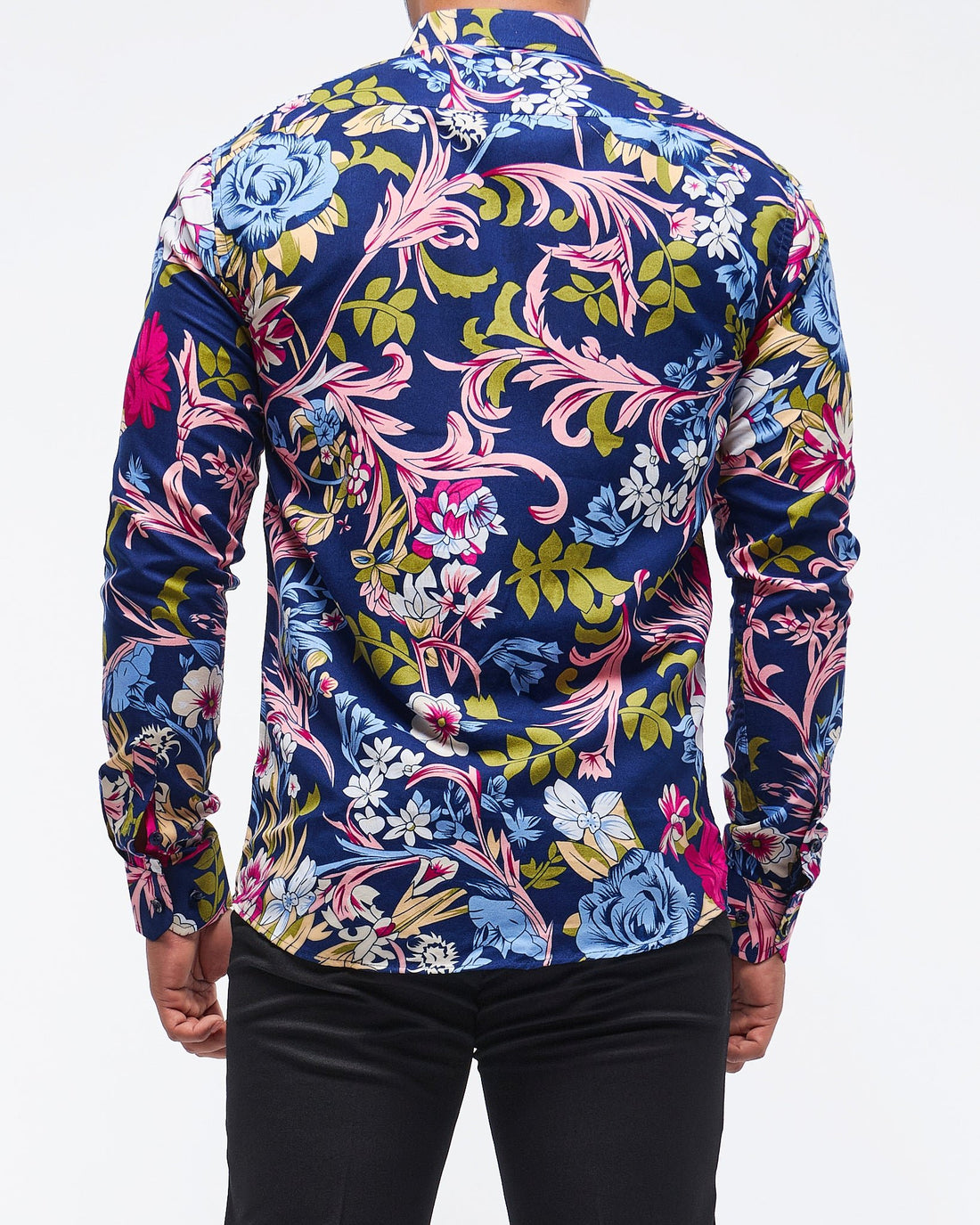 MOI OUTFIT-Floral Printed Men Shirt Long Sleeve 21.90