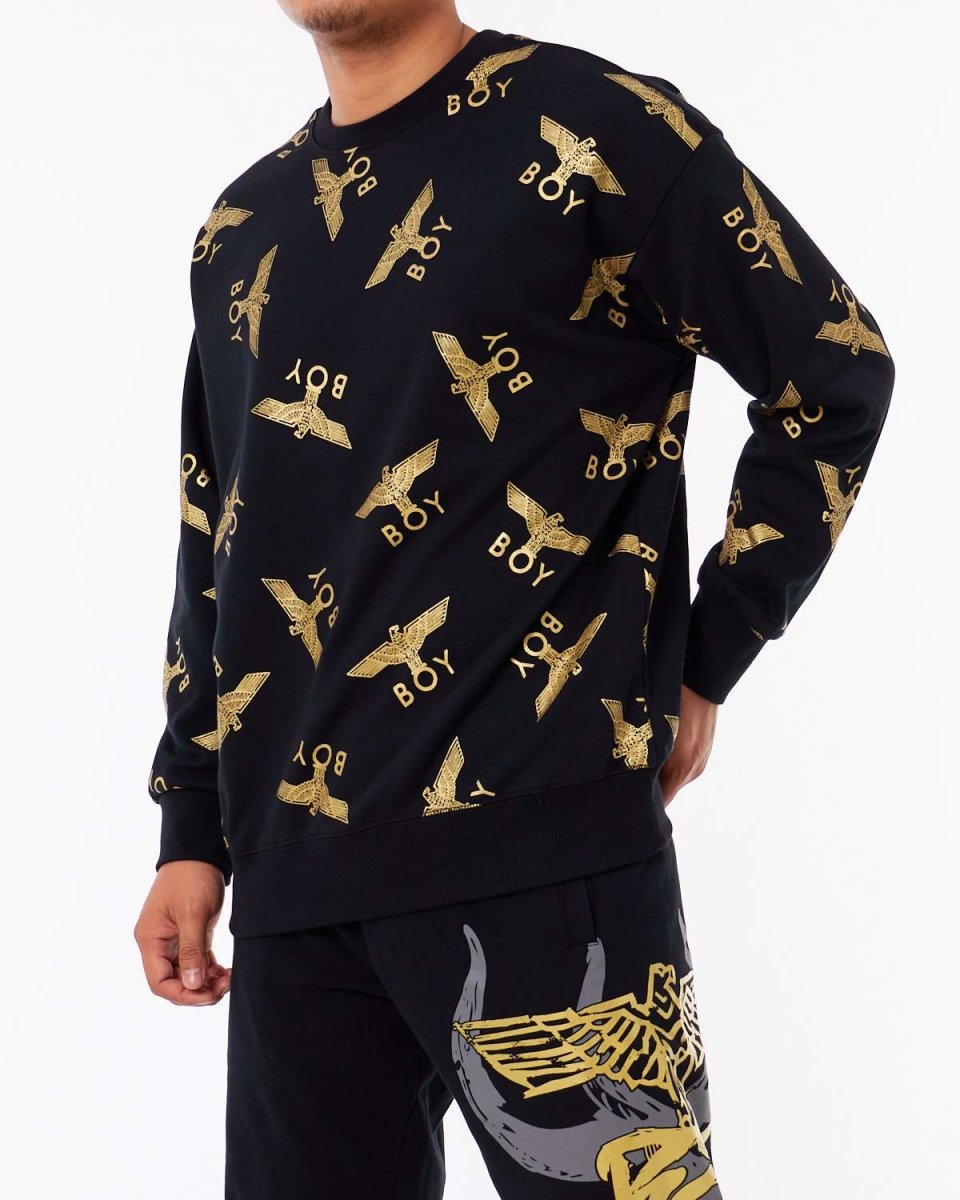 MOI OUTFIT-Fly Eagle Over Printed Men Sweater 30.90