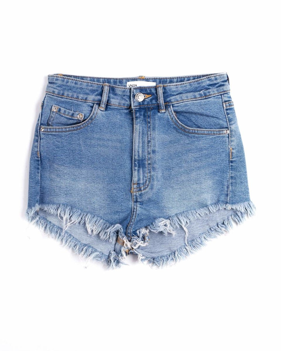 MOI OUTFIT-Frayed Trim Lady Short Jean 11.90