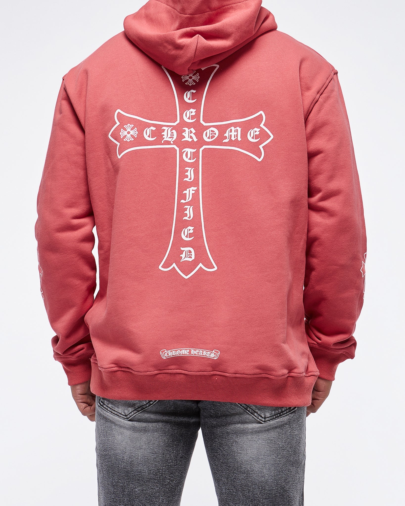 MOI OUTFIT-Front Back Cross Logo Printed Men Hoodie 36.90