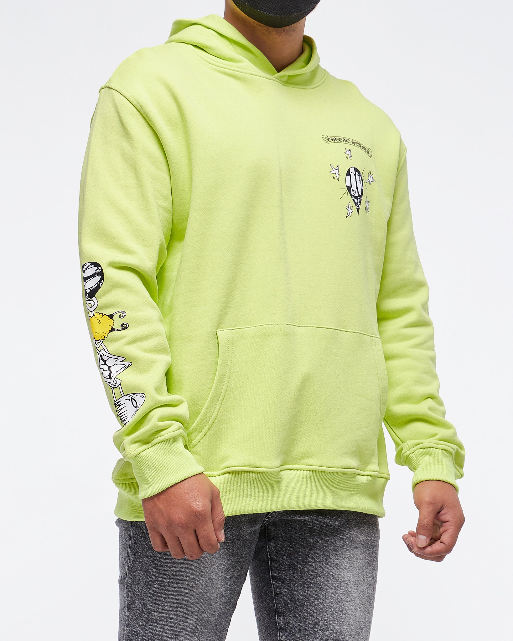 MOI OUTFIT-Front Back Cross Logo Printed Men Hoodie 37.90