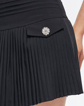 MOI OUTFIT-Front Button Pleated Mini Lady Skirts 19.90