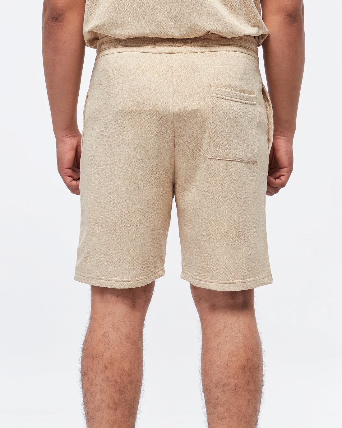 MOI OUTFIT-Geometric Square Pattern Men Shorts 13.90