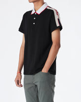 MOI OUTFIT-GG Striped Sleeve Men Polo Shirt 54.90