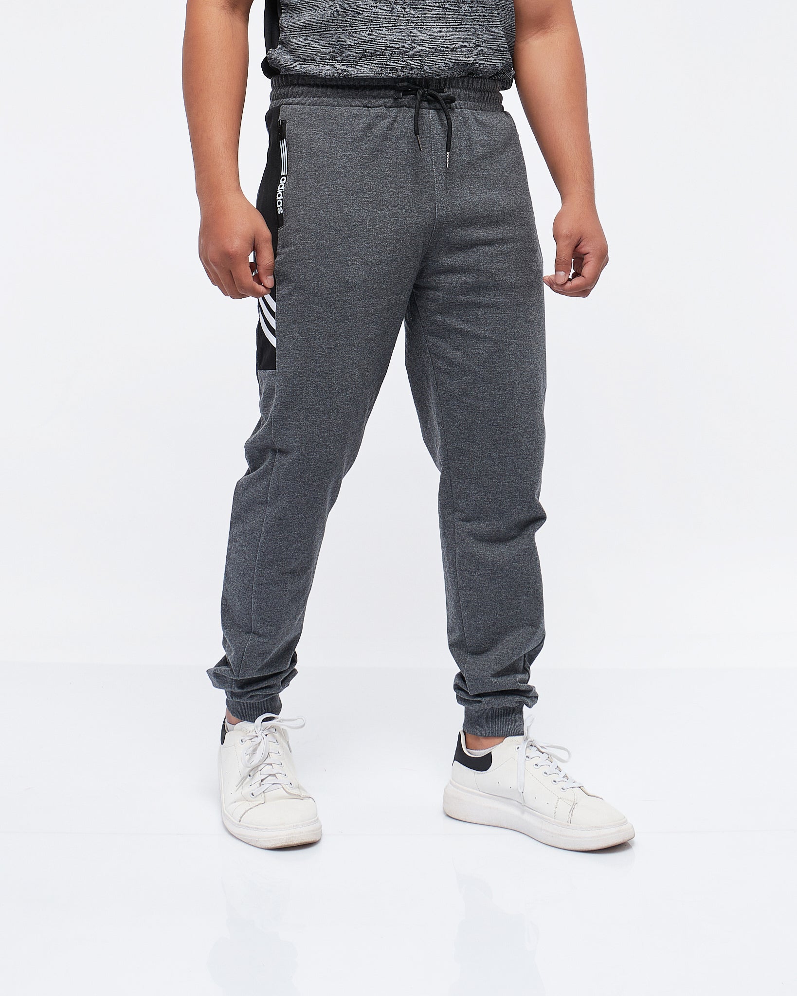 MOI OUTFIT-Half Side Striped Men Joggers 16.90