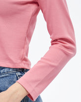 MOI OUTFIT-High Neck Plain Color Lady T-Shirt Long Sleeve 9.90