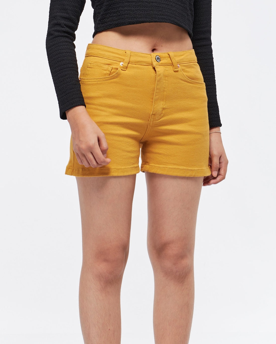 MOI OUTFIT-High Waist Candy Color Lady Short Jeans 13.90