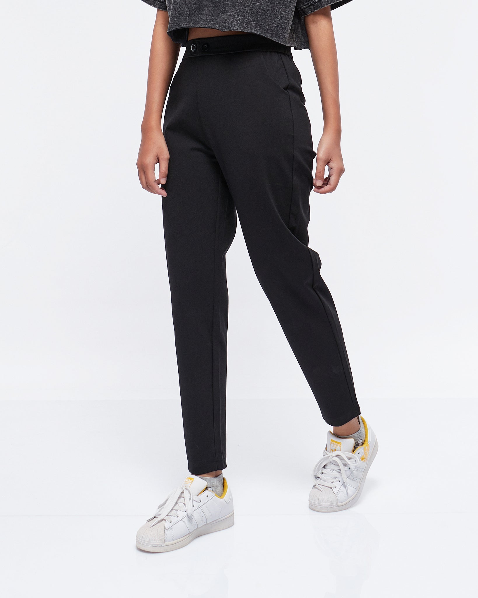 MOI OUTFIT-High Waist Lady Front Button Pants 20.90