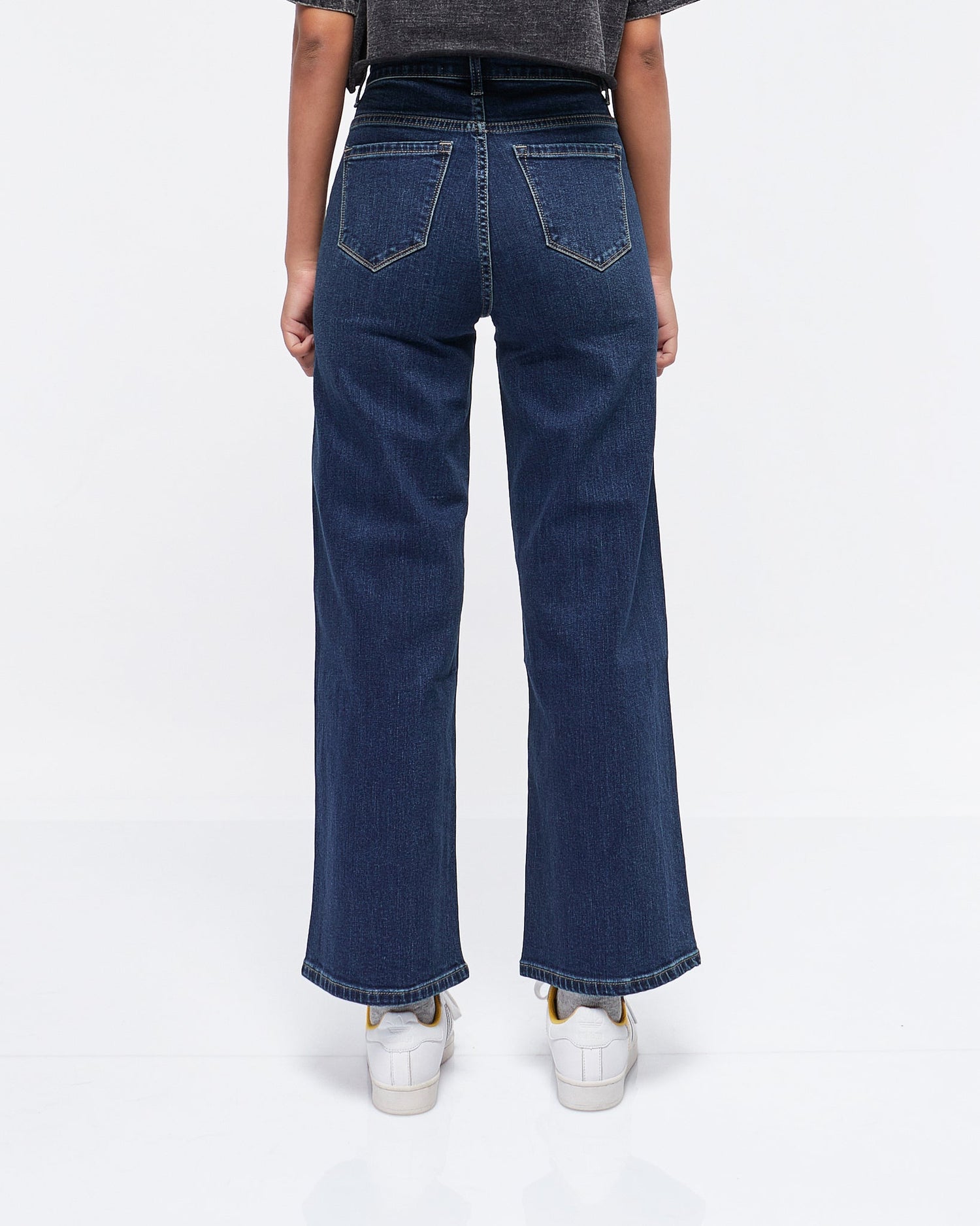 MOI OUTFIT-High Waist Wide Leg Lady Jeans 21.50