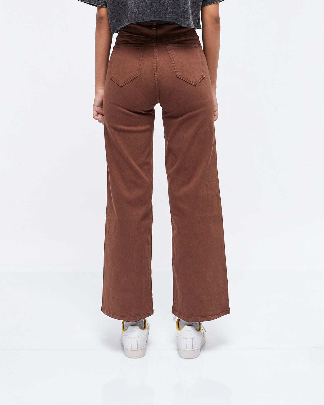 MOI OUTFIT-High Waist Wide Leg Lady Jeans 21.50