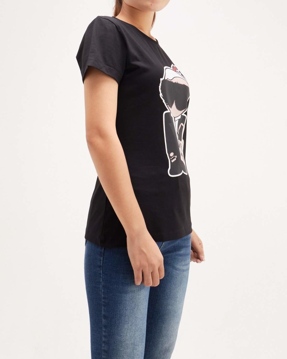 MOI OUTFIT-Ikonik Printed Lady T-Shirt 13.90