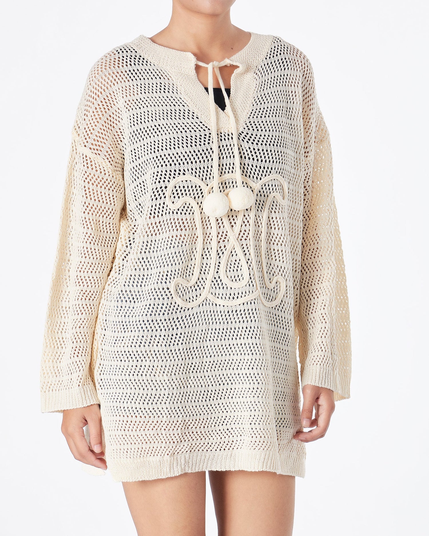 MOI OUTFIT-Knit Lady Cream Dress 69.90